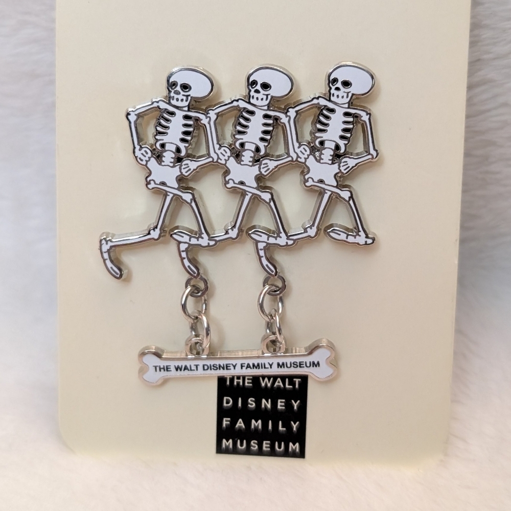 Disney pin The Walt Disney Family Museum Skeleton Dance Dangle new - Picture 1 of 3
